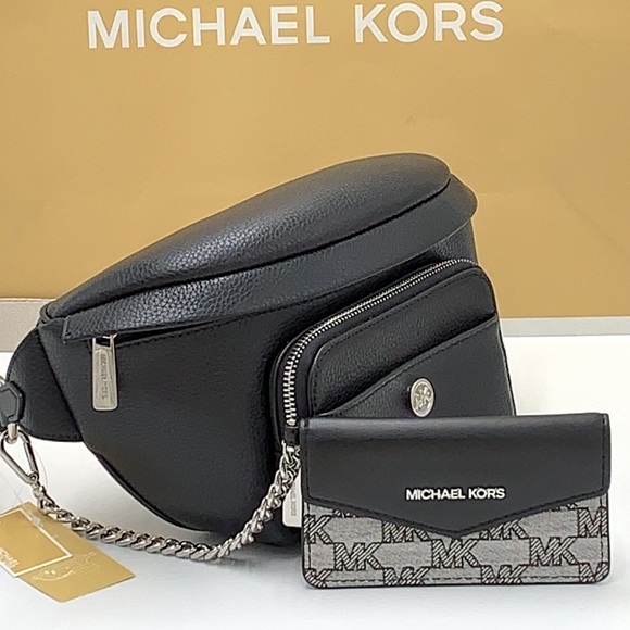 MICHAEL KORS 
Maisie Large Pebbled Leather 2-in-1 Waistpack Fannypack Crossbody - Picture 2 of 16